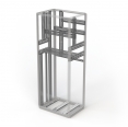 Welded-frame construction – maximum use of interior space thanks to its narrow profile shape